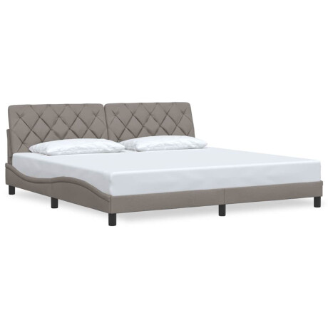vidaXL Bedframe zonder matras stof taupe 200x200 cm afbeelding2 - 1