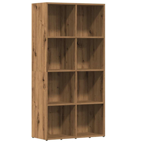 vidaXL Boekenkast 66x30x130 cm bewerkt hout artisanaal eikenkleur afbeelding2 - 1