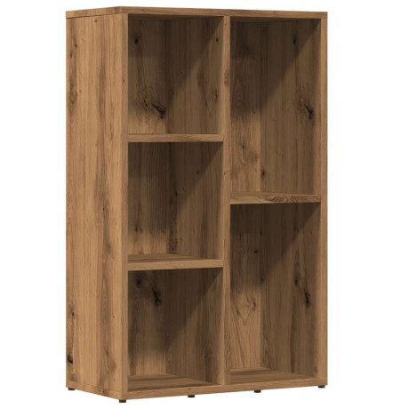 vidaXL Boekenkast 50x25x80 cm bewerkt hout artisanaal eikenkleur afbeelding2 - 1