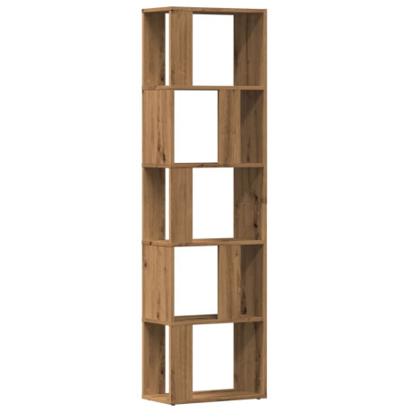 vidaXL Boekenkast 45x24x159 cm bewerkt hout artisanaal eikenkleur afbeelding2 - 1