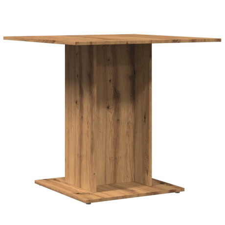 vidaXL Eettafel 80x80x75 cm bewerkt hout artisanaal eikenkleurig afbeelding2 - 1
