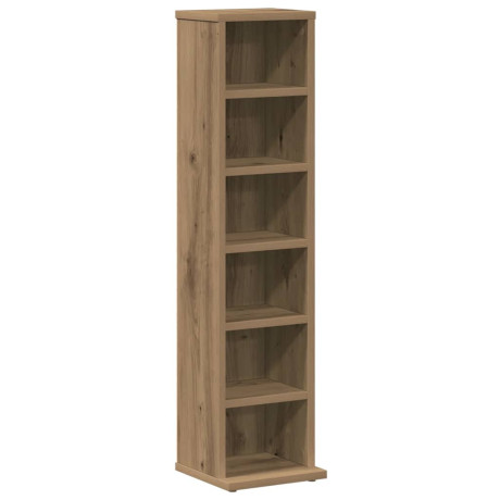 vidaXL Cd-kast 21x20x88 cm bewerkt hout artisanaal eikenkleurig afbeelding2 - 1