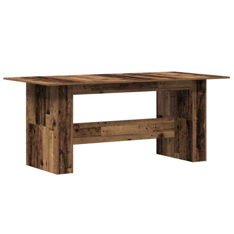 vidaXL Eettafel 180x90x76 cm bewerkt hout oud houtkleurig afbeelding2 - 1