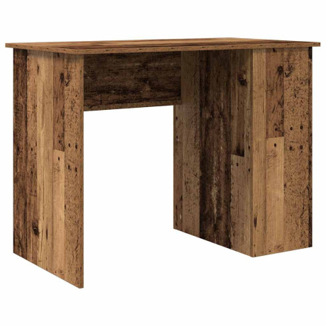 vidaXL Bureau 100x55x75 cm bewerkt hout oud houtkleurig afbeelding2 - 1
