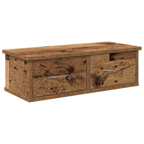 vidaXL Wandkast 60x26x18,5 cm bewerkt hout oud houtkleurig afbeelding2 - 1