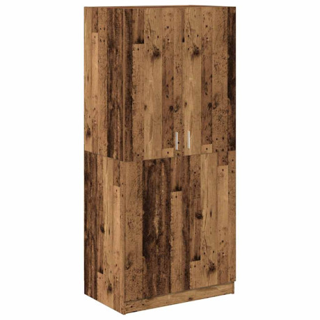 vidaXL Kledingkast 80x52x180 cm bewerkt hout oud houtkleurig afbeelding2 - 1