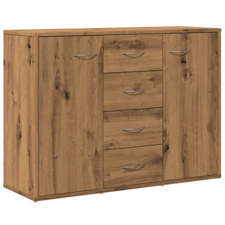 vidaXL Dressoir 88x30x64 cm bewerkt hout artisanaal eikenkleur afbeelding2 - 1