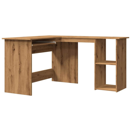 vidaXL Hoekbureau 120x140x75 cm bewerkt hout artisanaal eikenkleur afbeelding2 - 1