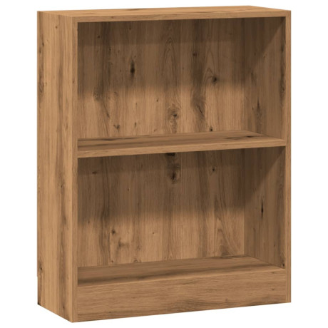 vidaXL Boekenkast 60x24x76 cm bewerkt hout artisanaal eikenkleurig afbeelding2 - 1
