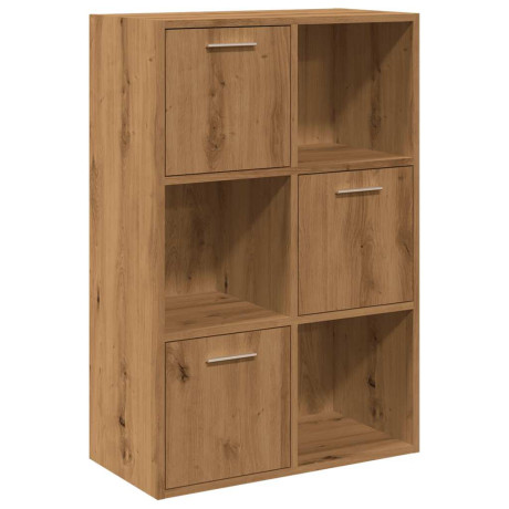 vidaXL Boekenrek 60,5x30x90 cm bewerkt hout artisanaal eikenkleurig afbeelding2 - 1