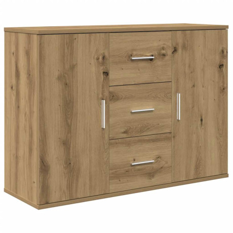 vidaXL Dressoir 90x29,5x65 cm bewerkt hout artisanaal eikenkleur afbeelding2 - 1