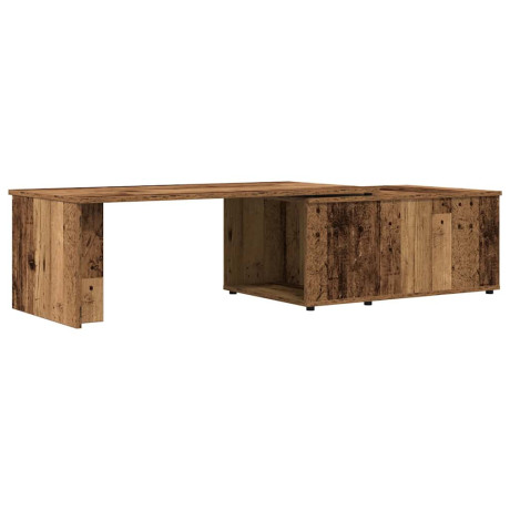 vidaXL Salontafel 150x50x35 cm bewerkt hout oud houtkleurig afbeelding2 - 1