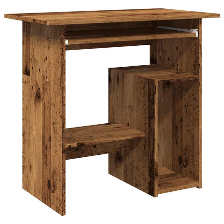vidaXL Bureau 80x45x74 cm bewerkt hout oud houtkleurig afbeelding2 - 1