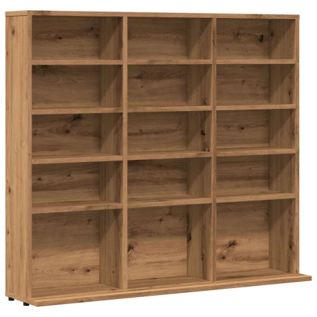vidaXL Cd-kast 100x23x89,5 cm bewerkt hout artisanaal eikenkleurig afbeelding2 - 1