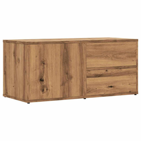 vidaXL Tv-meubel 80x34x35,5 cm bewerkt hout artisanaal eikenkleur afbeelding2 - 1