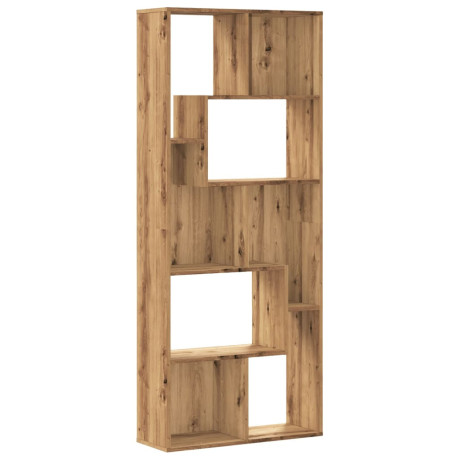 vidaXL Boekenkast Artisan Eiken 67x24x161 cm Bewerkt Hout afbeelding2 - 1