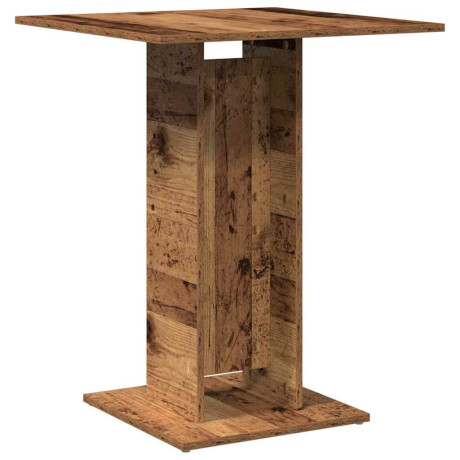 vidaXL Bistrotafel 60x60x75 cm bewerkt hout oud houtkleurig afbeelding2 - 1