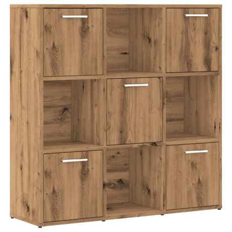 vidaXL Boekenrek 90x28x90 cm bewerkt hout artisanaal eikenkleurig afbeelding2 - 1