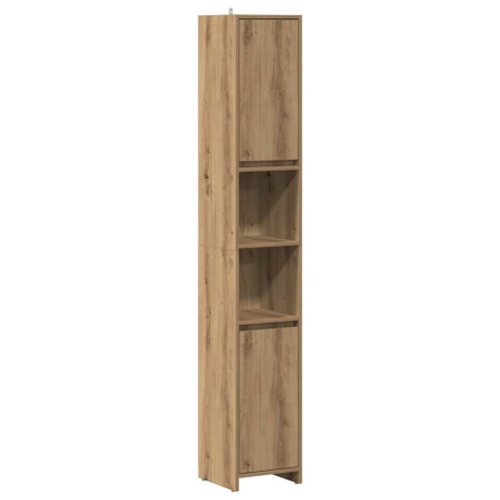 vidaXL Badkamerkast 30x30x183,5 cm bewerkt hout artisanaal eikenkleur afbeelding2 - 1