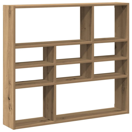 vidaXL Wandschap 90x16x78 cm bewerkt hout artisanaal eikenkleurig afbeelding2 - 1