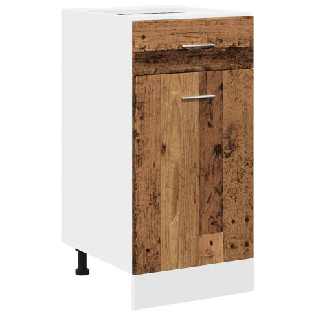 vidaXL Onderkast met lade Lyon 40x46x81,5 cm bewerkt hout oud houtkleurig afbeelding2 - 1