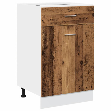 vidaXL Onderkast met lade Lyon 50x46x81,5 cm bewerkt hout oud houtkleurig afbeelding2 - 1