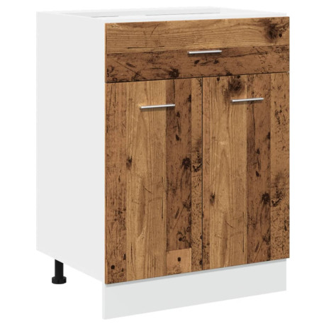 vidaXL Onderkast met lade Lyon 60x46x81,5 cm bewerkt hout oud houtkleurig afbeelding2 - 1