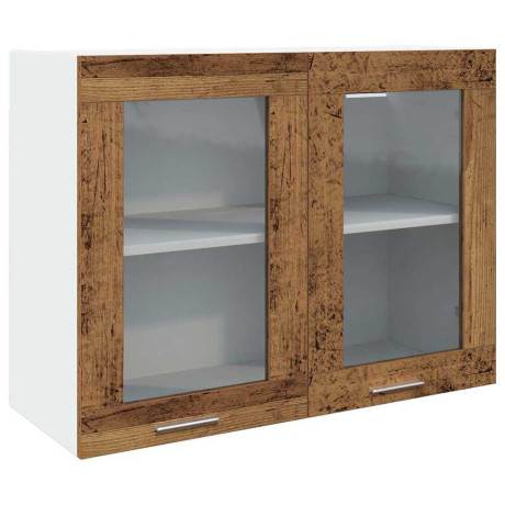 vidaXL Bovenkast Lyon 80x31x60 cm bewerkt hout oud houtkleurig afbeelding2 - 1