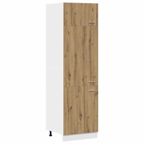vidaXL Ombouwkast voor koelkast Lyon 60x57x207 cm bewerkt hout artisanaal eikenkleurig afbeelding2 - 1