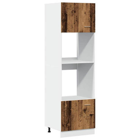 vidaXL Magnetronkast Lyon 60x57x207 cm bewerkt hout oud houtkleurig afbeelding2 - 1