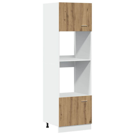 vidaXL Magnetronkast Lyon 60x57x207 cm bewerkt hout ambachtelijk eiken afbeelding2 - 1