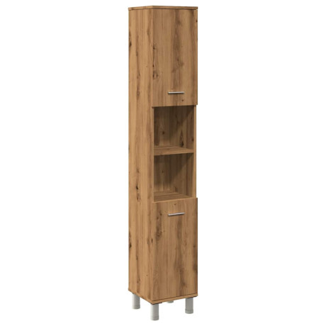 vidaXL Badkamerkast 30x30x179 cm bewerkt hout artisanaal eikenkleurig afbeelding2 - 1