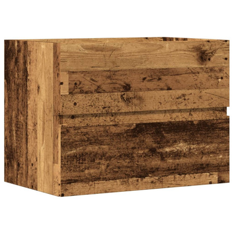 vidaXL Badkamerkast 60x38,5x45 cm bewerkt hout oud houtkleurig afbeelding2 - 1