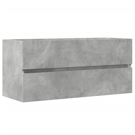 vidaXL Wastafelkast 100x38,5x45 cm spaanplaat betongrijs afbeelding2 - 1