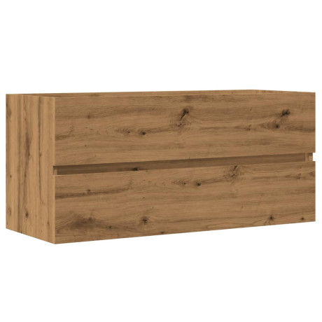 vidaXL Wastafelkast 100x38,5x45 cm bewerkt hout artisanaal eikenkleur afbeelding2 - 1