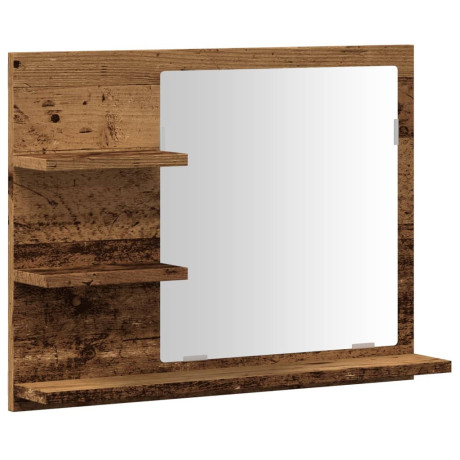 vidaXL Badkamerspiegelkast 60x10,5x45 cm artisanaal eikenkleurig afbeelding2 - 1