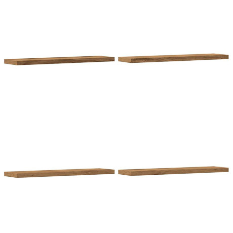 vidaXL Wandschappen 4 st 40x20x1,5 cm bewerkt hout artisanaal eiken afbeelding2 - 1