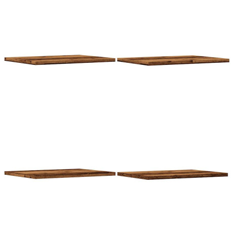 vidaXL Wandschappen 4 st 40x30x1,5 cm bewerkt hout oud houtkleurig afbeelding2 - 1