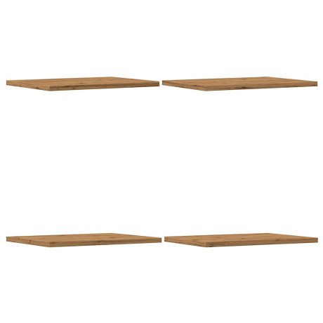 vidaXL Wandschappen 4 st 40x30x1,5 cm bewerkt hout artisanaal eiken afbeelding2 - 1