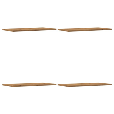 vidaXL Wandschappen 4 st 60x30x1,5 cm bewerkt hout artisanaal eiken afbeelding2 - 1