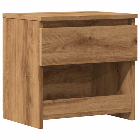 vidaXL Nachtkastje 40x30x39 cm bewerkt hout artisanaal eikenkleur afbeelding2 - 1