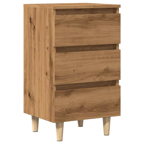 vidaXL Nachtkastje 40x35x69 cm bewerkt hout artisanaal eikenkleur afbeelding2 - 1