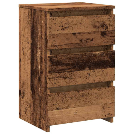 vidaXL Nachtkastje 40x35x62,5 cm bewerkt hout oud houtkleurig afbeelding2 - 1