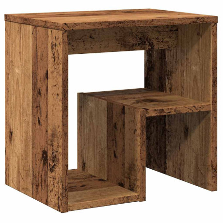vidaXL Nachtkastje 40x30x40 cm bewerkt hout oud houtkleurig afbeelding2 - 1