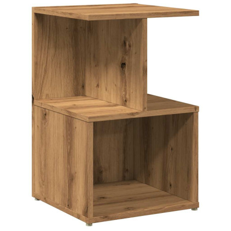 vidaXL Nachtkastje 35x35x55 cm bewerkt hout artisanaal eikenkleur afbeelding2 - 1