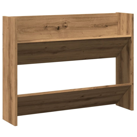 vidaXL Wandschoenenkast 80x18x60 cm bewerkt hout artisanaal eikenkleur afbeelding2 - 1