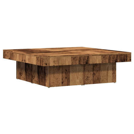vidaXL Salontafel 90x90x28 cm bewerkt hout oud houtkleurig afbeelding2 - 1