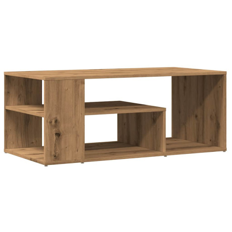 vidaXL Salontafel 100x50x40 cm bewerkt hout artisanaal eikenkleurig afbeelding2 - 1