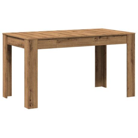 vidaXL Eettafel 140x74,5x76 cm bewerkt hout artisanaal eikenkleurig afbeelding2 - 1