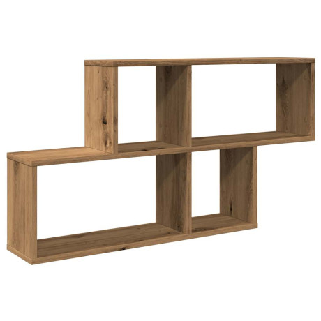 vidaXL Wandschap 100x18x53 cm bewerkt hout artisanaal eikenkleurig afbeelding2 - 1